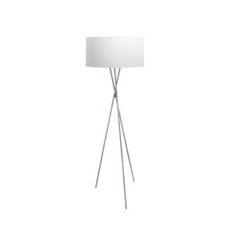 Fondachelli Silver/White Floor Lamp