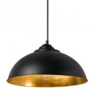 Newport Black-Gold Dome Pendant Light