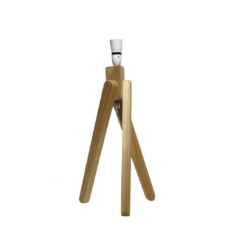 Tripod Wooden Table Lamp BASE ONLY