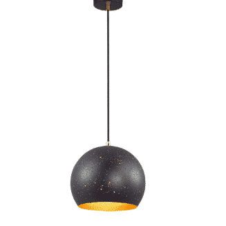 Black and Gold Dome Pendant Light